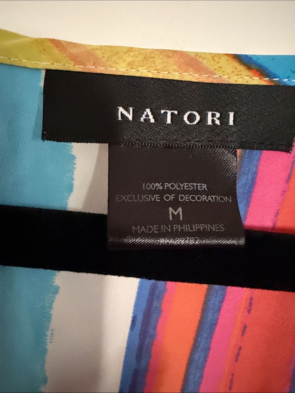 Natori Bright Multicolor Striped Kaftan Dress - Picture 2 of 2
